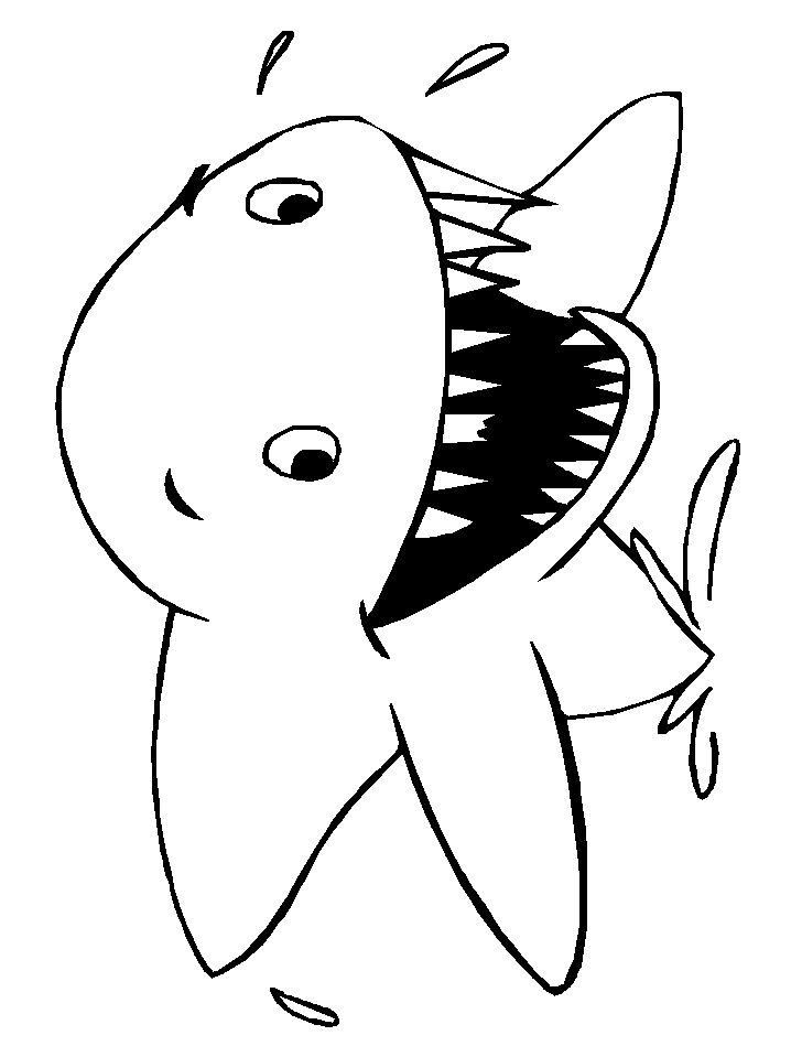 Shark Drawing Template