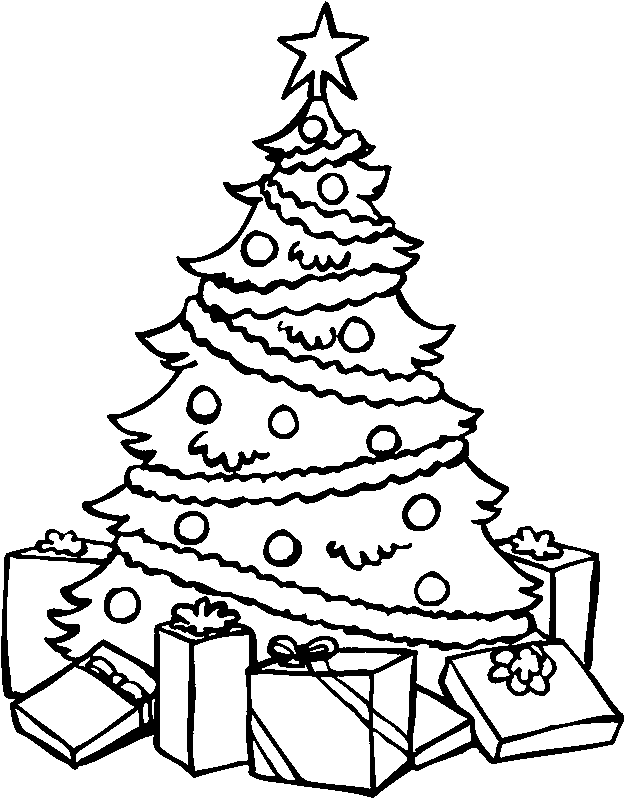 Christmas Trees To Color And Print | Coloring Pages For Girls ...