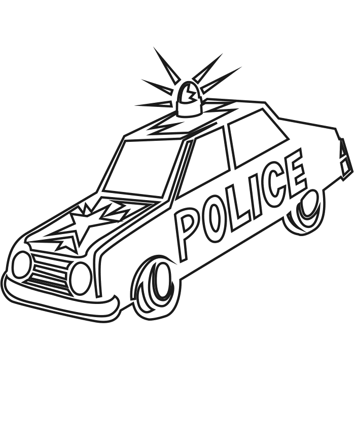 Download Police Car That Is Ready To Pursue The Villains Coloring ...