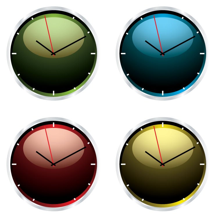 Clock Vector Illustrations Free Vector / 4Vector