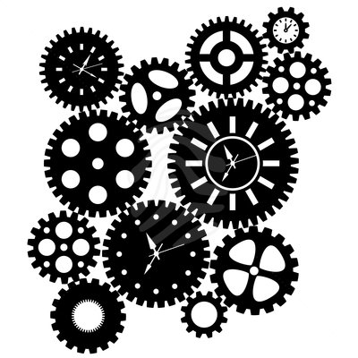 Time Clock Gears Clipart - clipart #