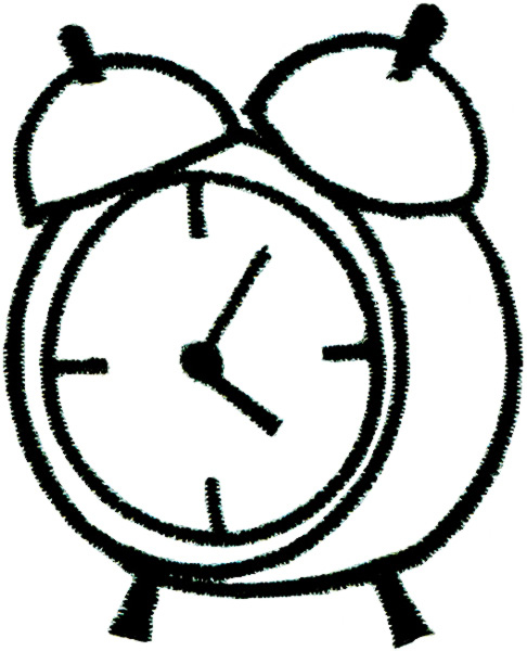 Outlines Embroidery Design: Clock Outline from Grand Slam Designs