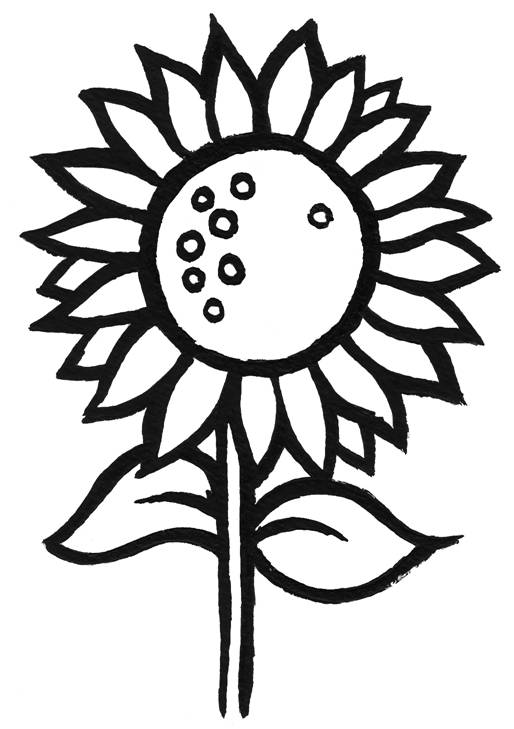 Sunflower Coloring Pages | SelfColoringPages.com
