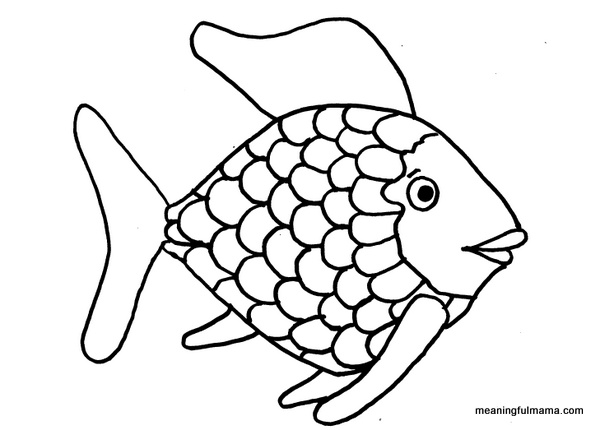 Rainbow Fish Template | Coloring Pages