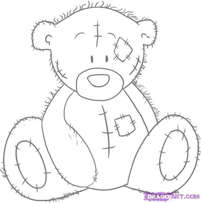 How to Draw Tatty Teddy the Me To You Bear, Step by Step ...