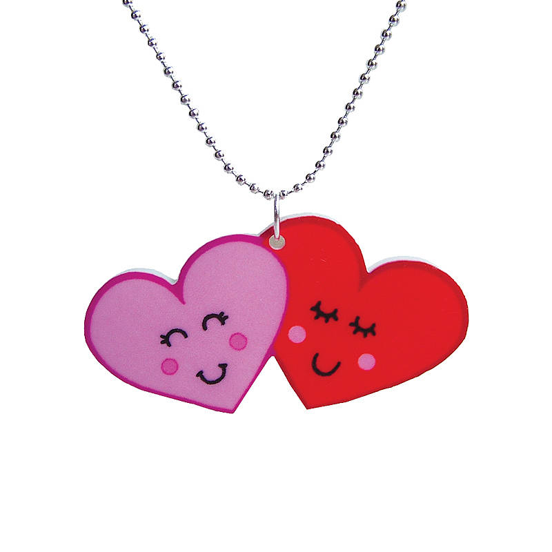 love hearts fashion acrylic necklace by hoobynoo world ...