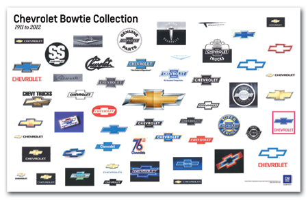 Chevrolet Bowtie Collection Art Poster - ChevyMall