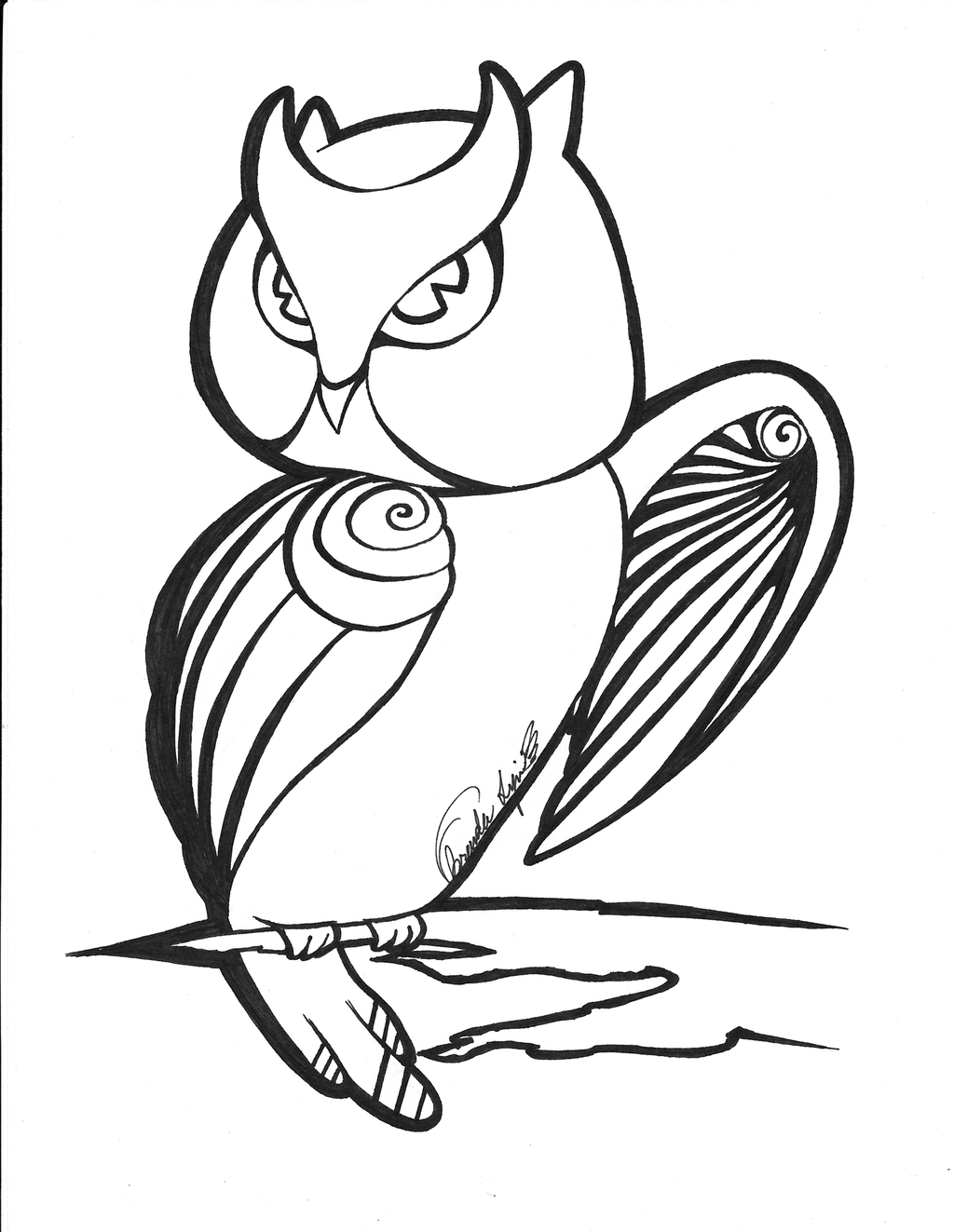DeviantArt: More Artists Like Cute Outline Owl by xmissbluex