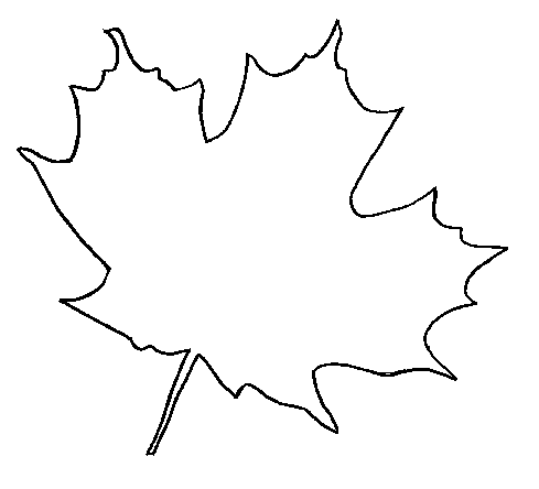 Printable Maple Leaf Cut Out Template of Canada Day | Coloring Pages