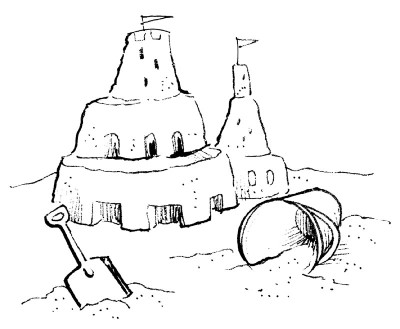 Pics For > Sandcastle Drawing