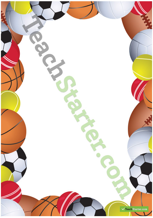 Sport Page Border - Balls