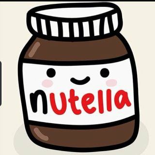 I just love these wee cute food cartoons and i love nutella so ...