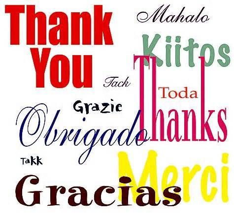 A World of Thanks ❤ Mahalo ❤ Obrigado ❤ Merci ❤ Gracias ...