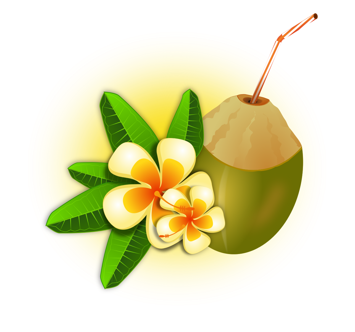 Coconut Cocktail Clipart by gnokii : Flower Cliparts #8624- ClipartSE