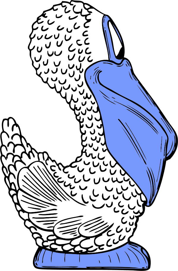 bird pelican comic cartoon - vector Clip Art