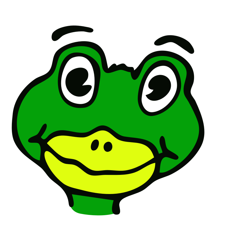Clipart - drawn frog