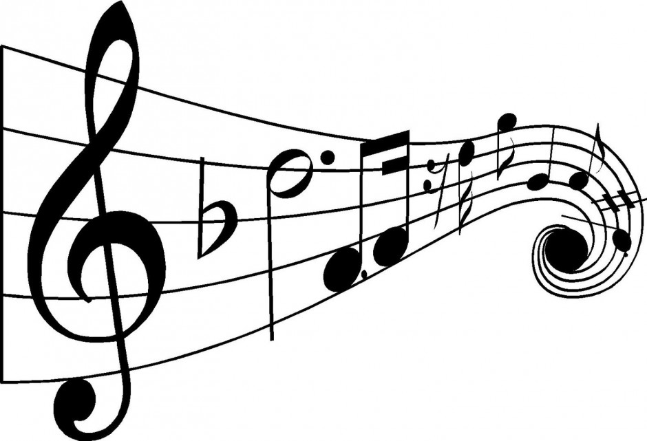 Music Note Coloring Pages Cartoon Clipart Of A Black And White MP3 ...