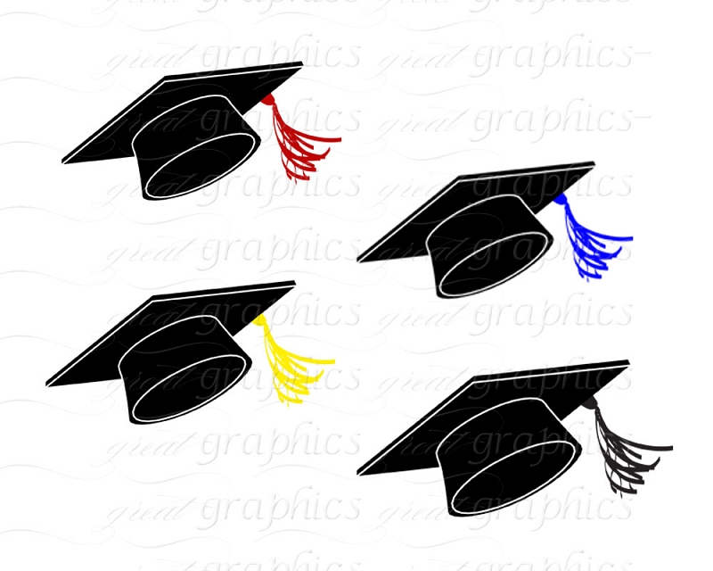 Graduation Clip Art Digital ClipArt Graduation Caps Diplomas