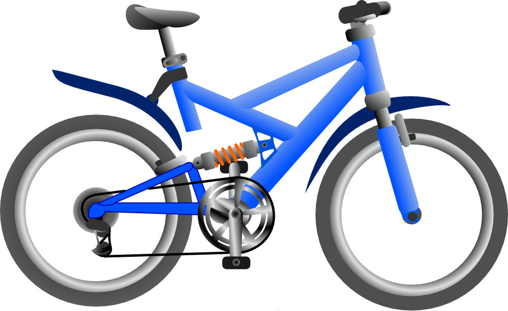 OnlineLabels Clip Art - Blue Bike