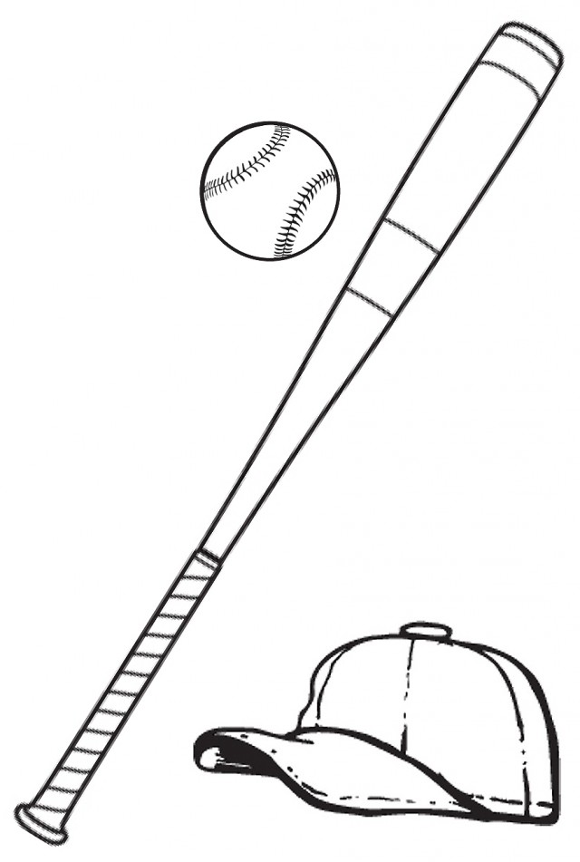 Baseball Bat Coloring Page Coloring Pages Amp Pictures IMAGIXS ...