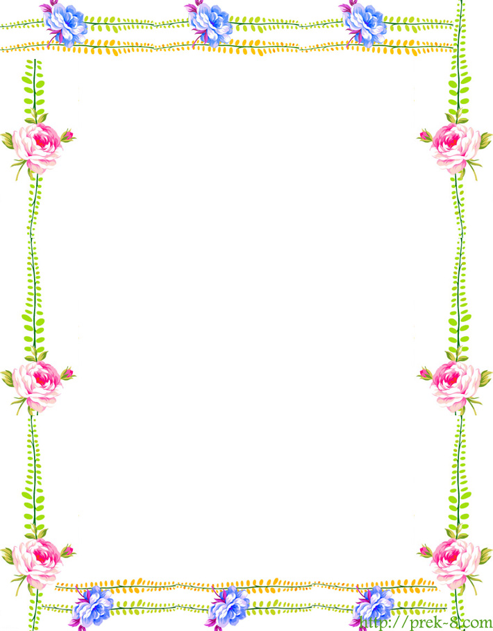 flower border word template