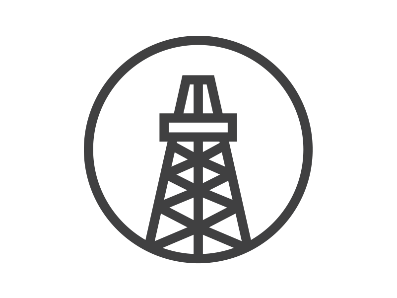 Oil Derrick Logo - ClipArt