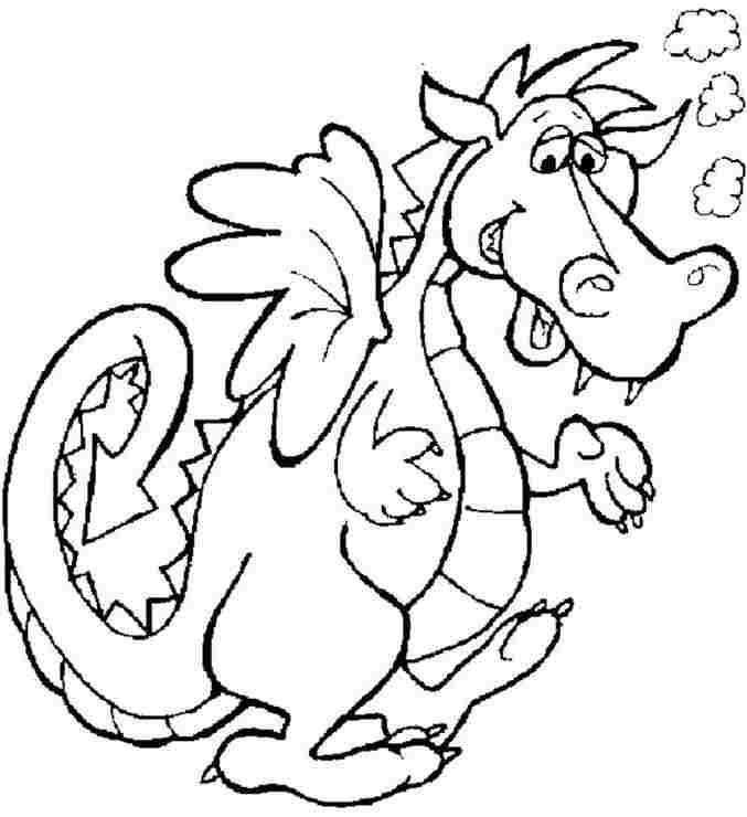 Cute & Funny Dragon Coloring Pages Online For Kids #549.