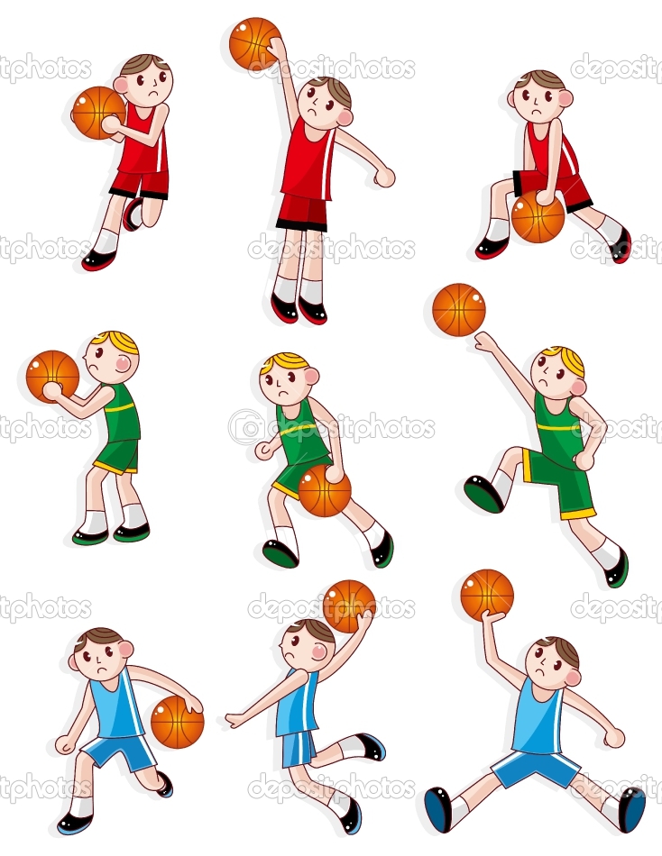 Cartoon Basketball Players. | Share Sports Info