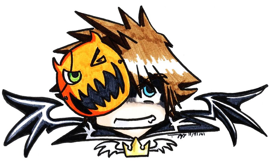 Chibi Halloween Sora by LordCavendish on deviantART