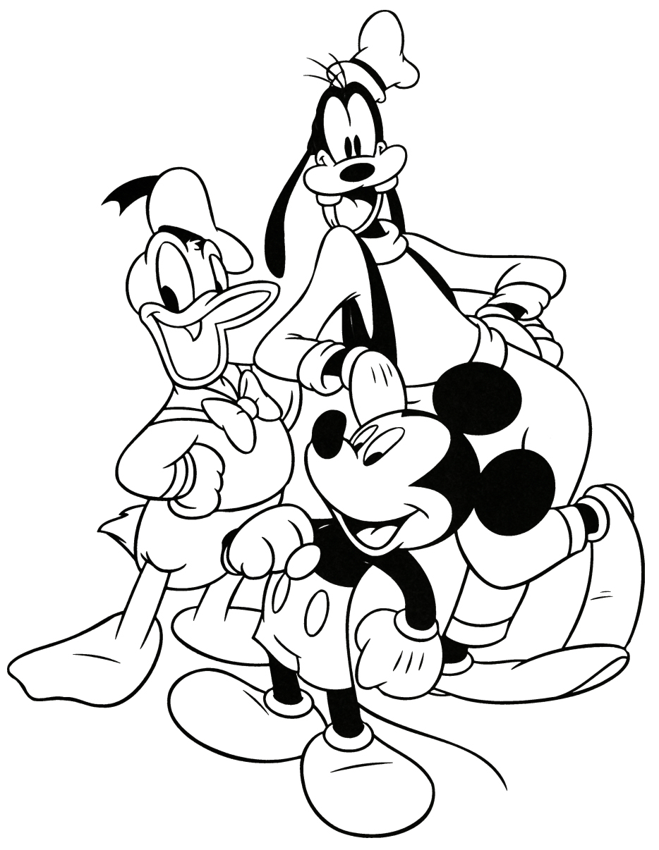 mickey mouse friends printable disney cartoon coloring book page ...