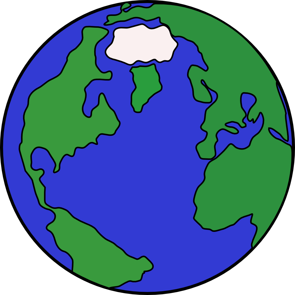 OnlineLabels Clip Art - Cartoon Globe