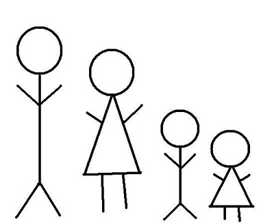 Family Of 4 Stick Figures Images & Pictures - Becuo