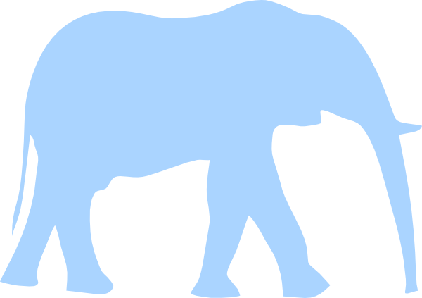 Blue Elephant clip art - vector clip art online, royalty free ...