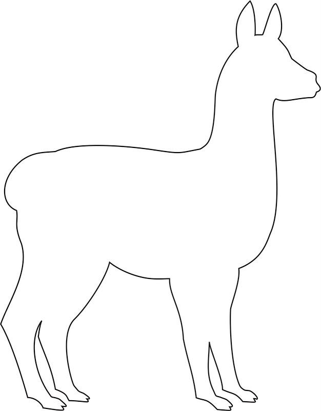 Free Printable Llama Template