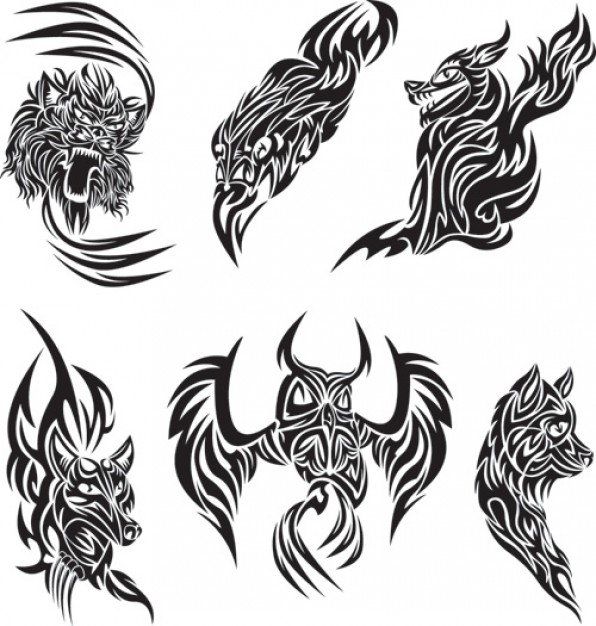 Free Stock Abstract Animal Tattoo Vector Vector | Free Download