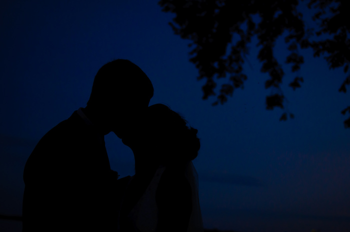 44 Gorgeous Bride and Groom Silhouette Kissing | Joshua Gull