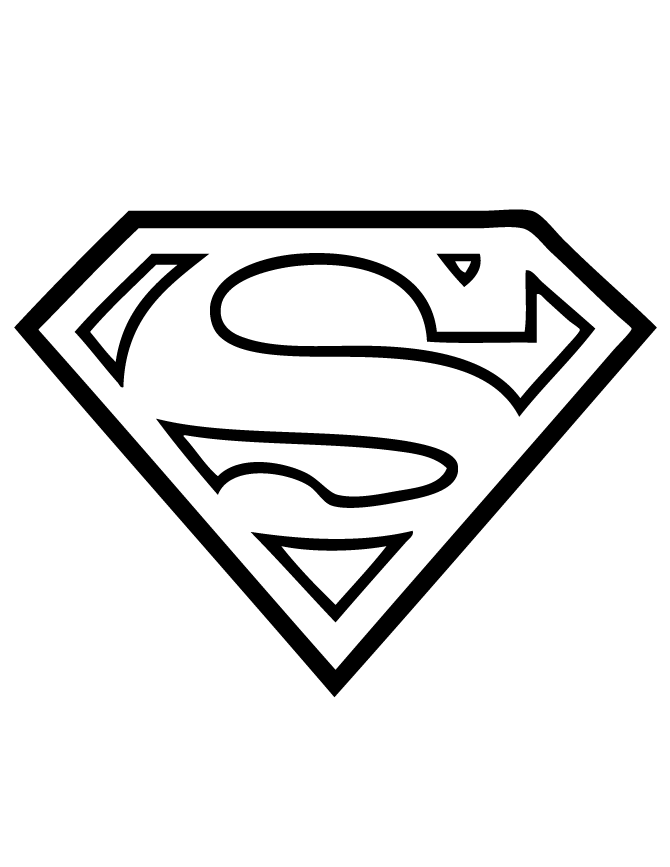 Superman Logo Coloring Page | super room | Pinterest
