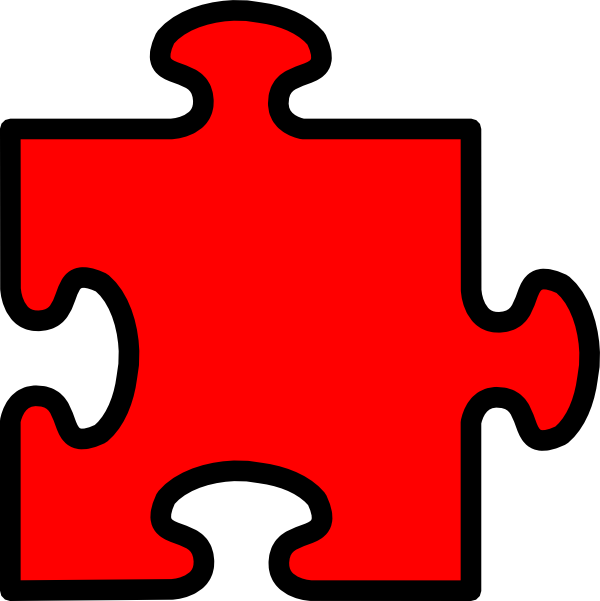 Red Puzzle Piece Clip Art at Clker.com - vector clip art online ...