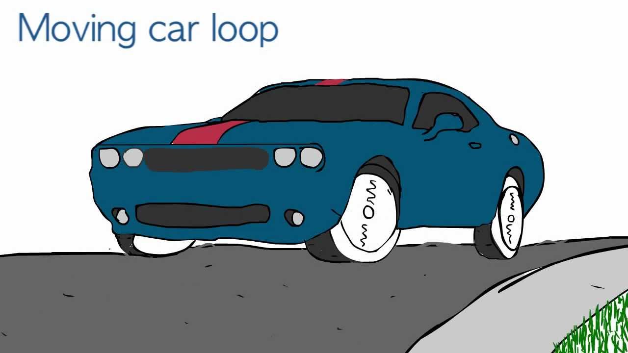 Moving car loop animation - YouTube