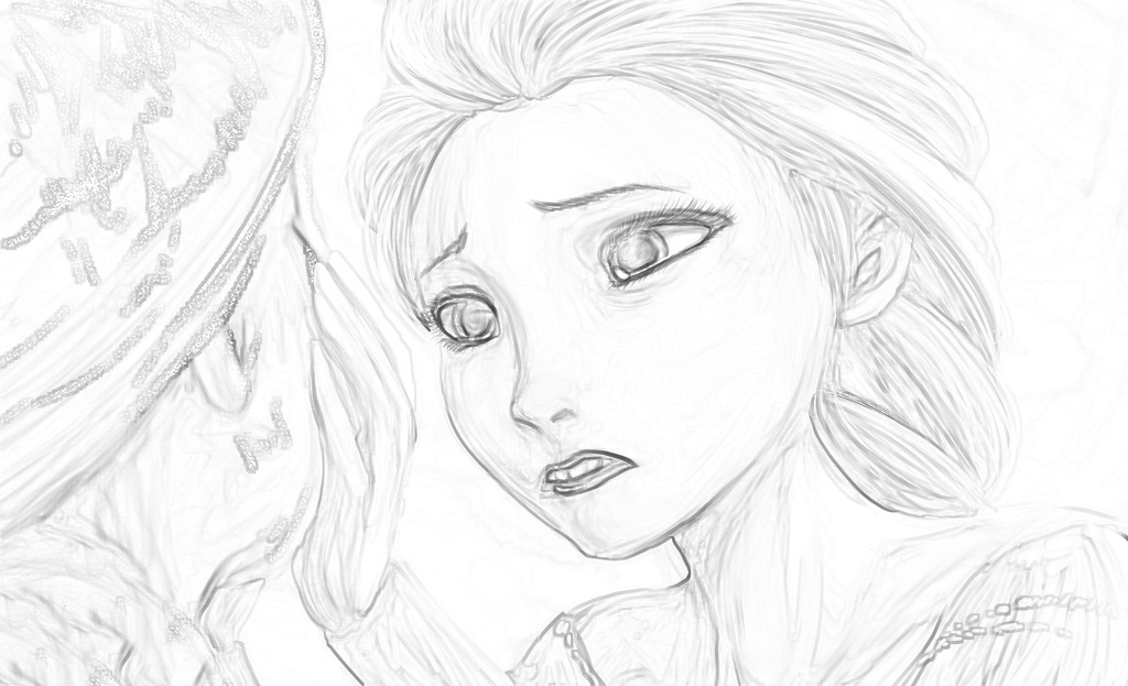 Frozen Easy Drawing | DrawingSomeone.com