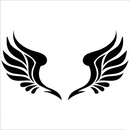 Angel Wings Reflective Motorcycle Car Cellphone Laptop Logo Emblem ...