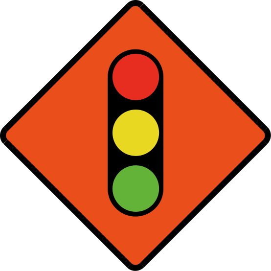 File:Singapore Road Signs - Temporary Sign - Traffic Signals Ahead ...