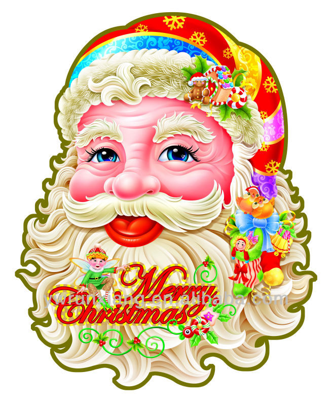 3d Glitter Paper Santa Claus Face Crafts - Buy Santa Face,Santa ...