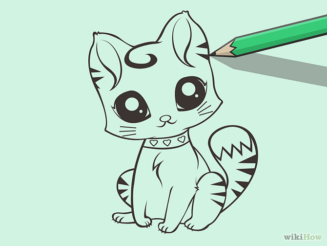 How to Draw a Cute Cartoon Cat: 8 Steps (with Pictures) - wikiHow