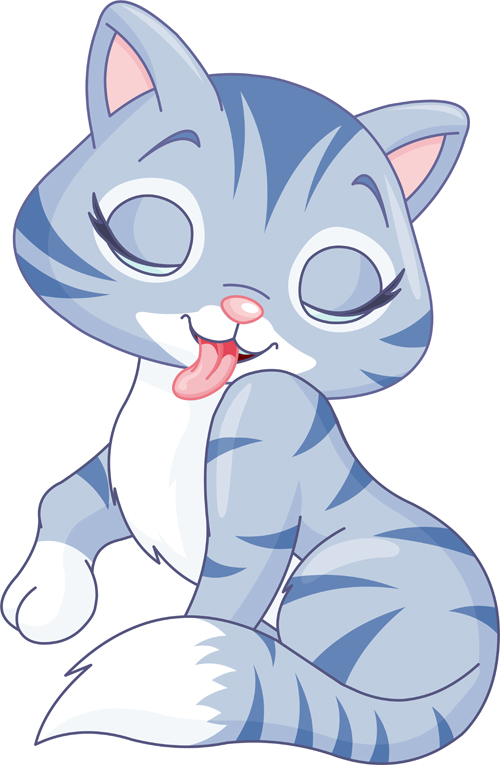 Cute cartoon cat vector set | Animal vectors