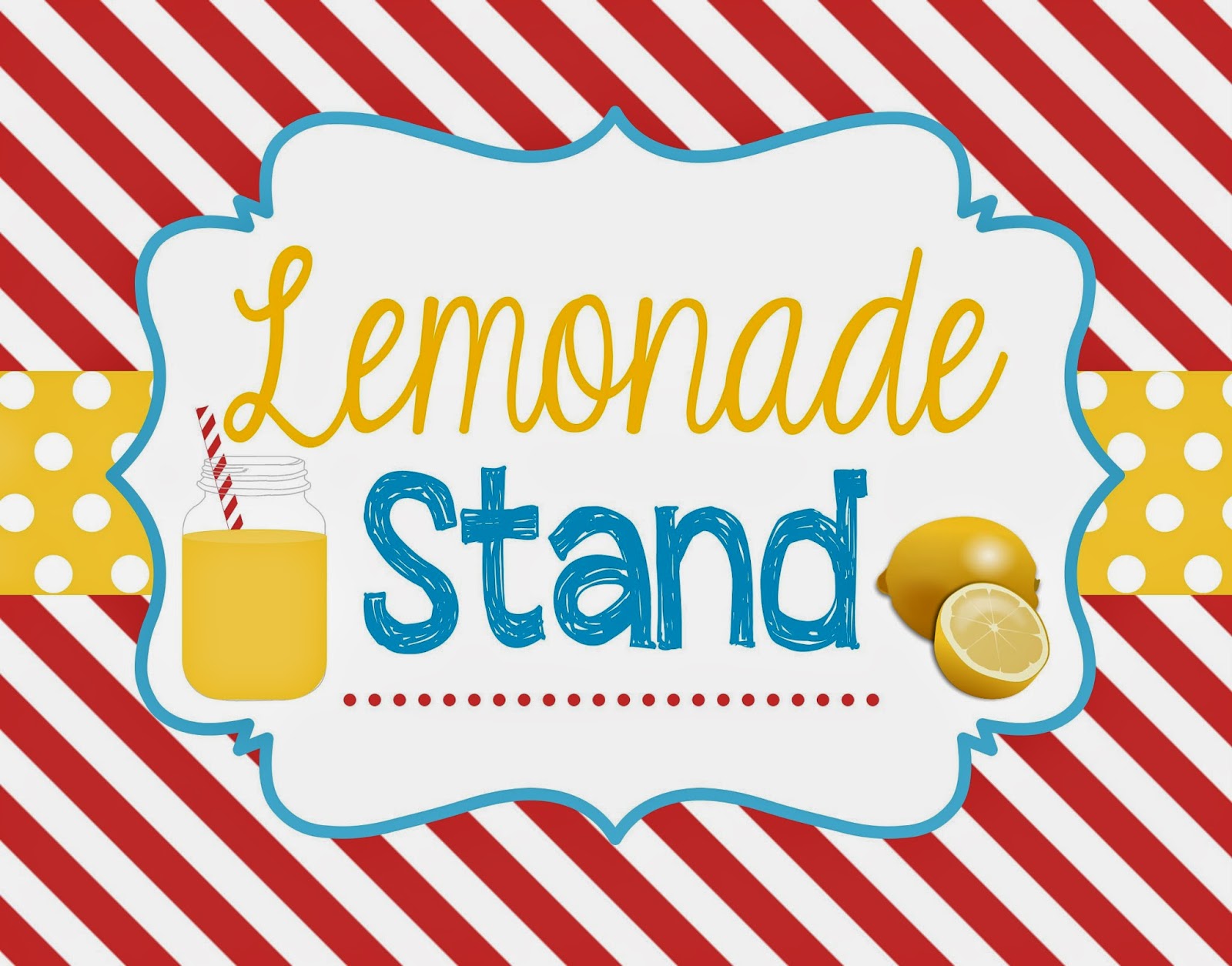 Two Magical Moms: Lemonade Stand Sign & Bunting Banner {FREE ...