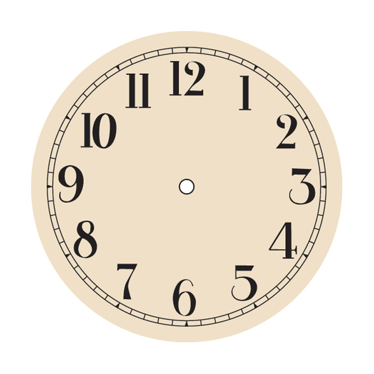 6" Ivory Arabic Aluminum Clock Dial | Klockit