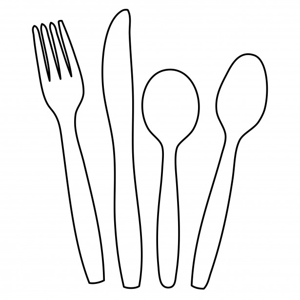 Cutlery Outline Clipart Free Stock Photo - Public Domain Pictures