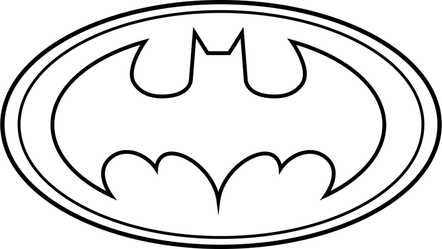 Batman Sign Outline - ClipArt Best