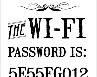 wifi password – Etsy